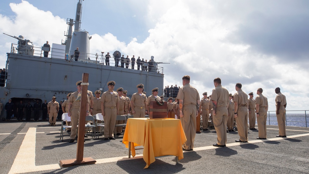 Emory S. Land Conducts Chief Petty Officer Pinning Ceremony At Sea