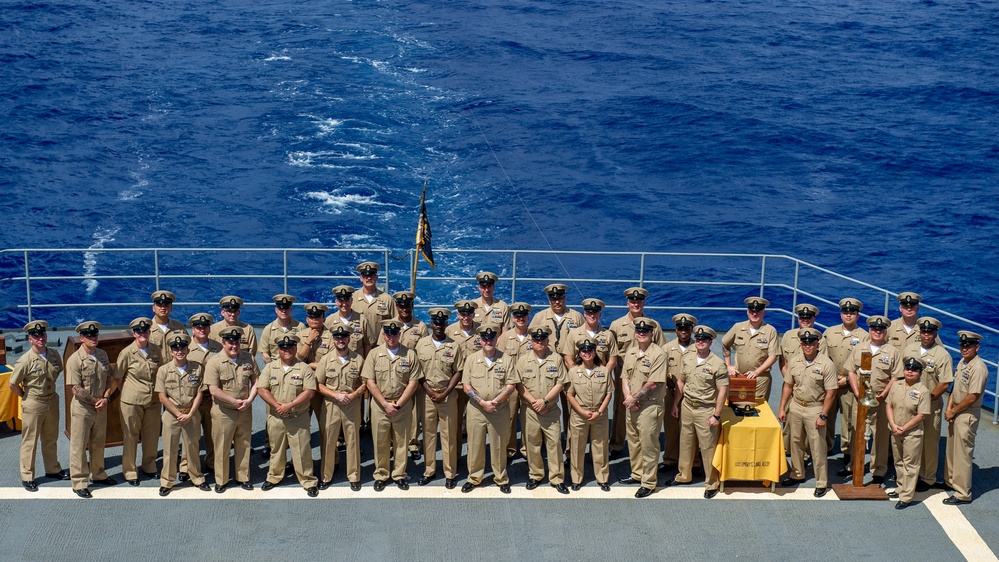 Emory S. Land Conducts Chief Petty Officer Pinning Ceremony At Sea