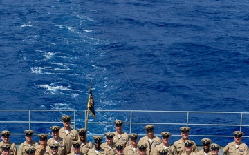 Emory S. Land Conducts Chief Petty Officer Pinning Ceremony At Sea