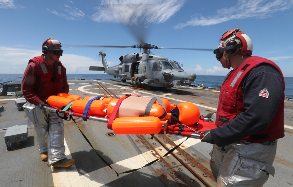 USS Dewey (DDG 105) Conducts MEDEVAC Drill During CARAT Malaysia 2024