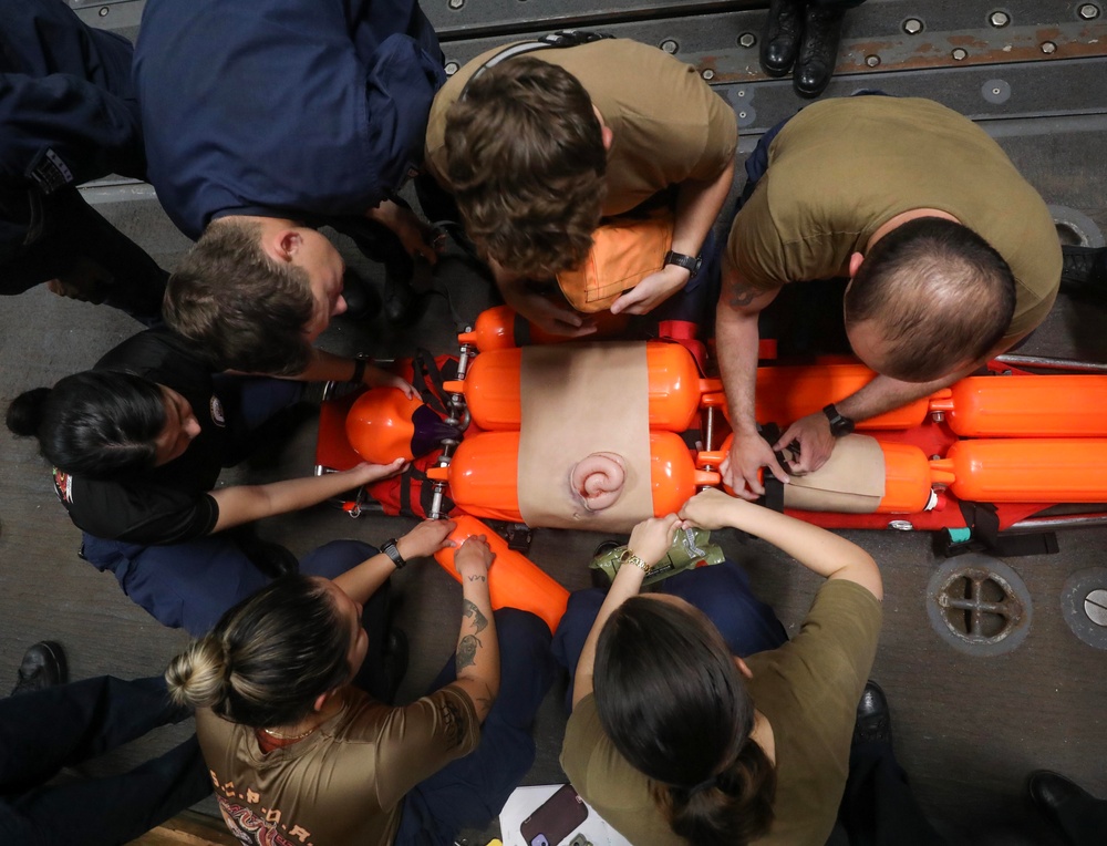 USS Dewey (DDG 105) Conducts MEDEVAC Drill During CARAT Malaysia 2024