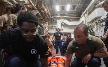 USS Dewey (DDG 105) Conducts MEDEVAC Drill During CARAT Malaysia 2024