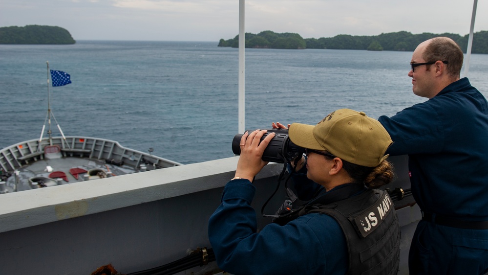 Emory S. Land Departs Republic of Palau