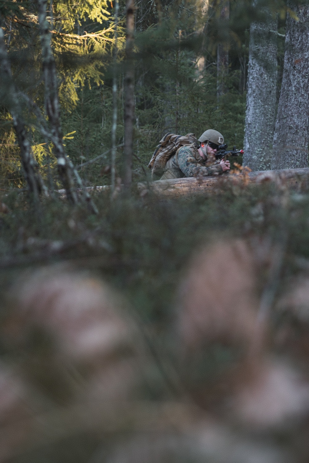 U.S. Marines Conduct Simulated Combat Patrols