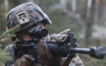 U.S. Marines Conduct Simulated Combat Patrols