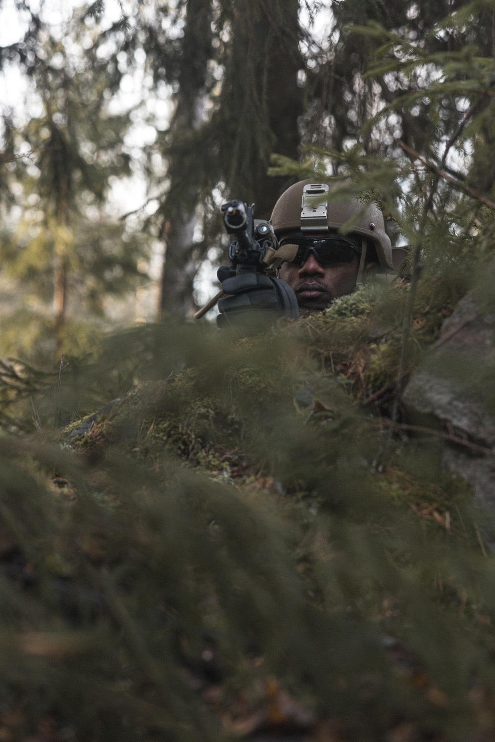 U.S. Marines Conduct Simulated Combat Patrols