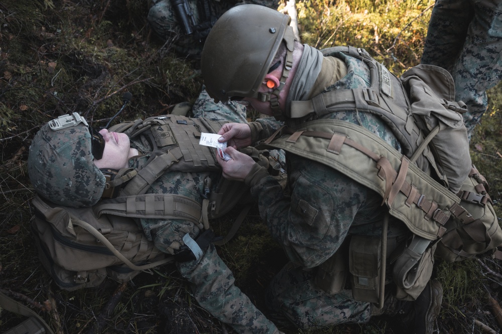 U.S. Marines Conduct Simulated Combat Patrols