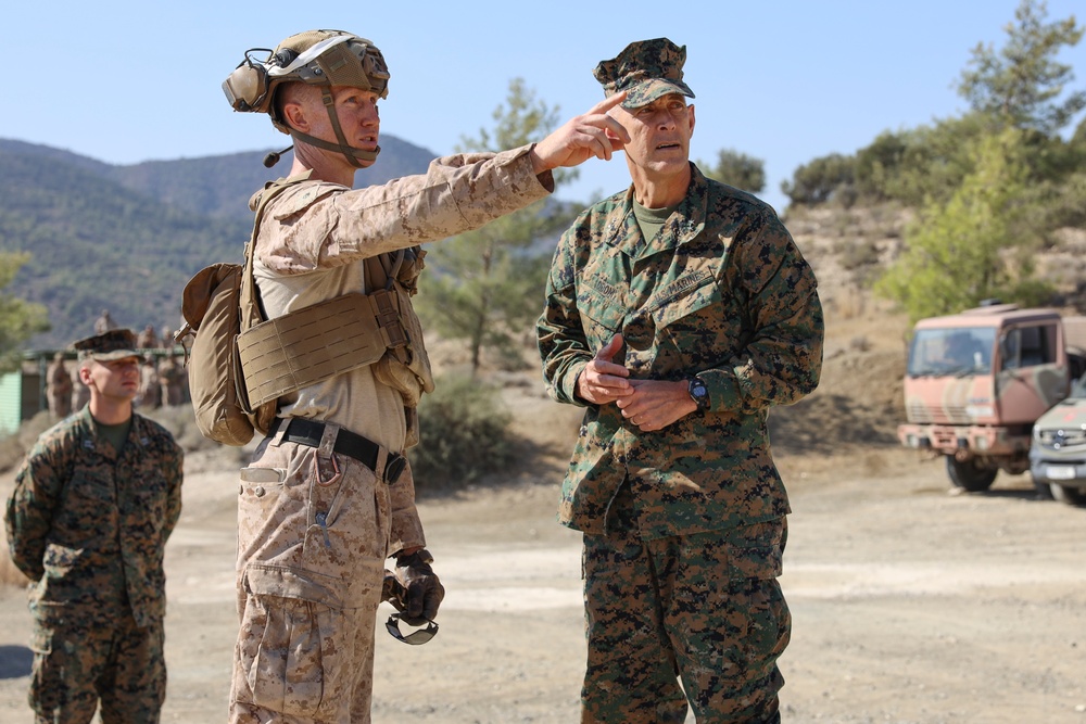 Maj. Gen Odom Visits BLT 1/8 in Stavrovouni, Cyprus