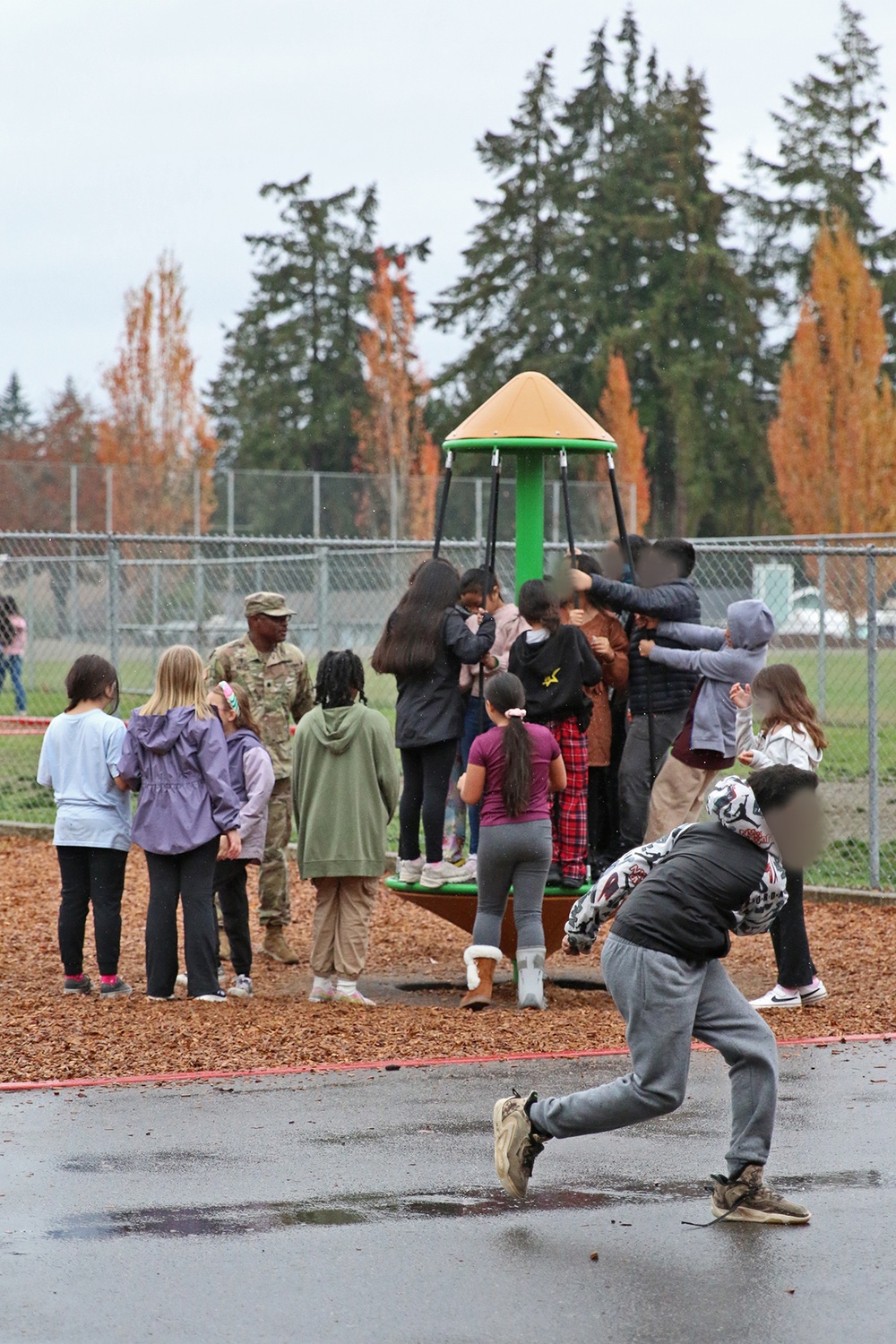 593d ESC Unit Ministry Team Joins Thompson Elementary Students for Dia De Los Muertos Lunch