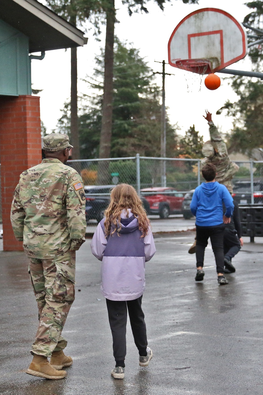 593d ESC Unit Ministry Team Joins Thompson Elementary Students for Dia De Los Muertos Lunch