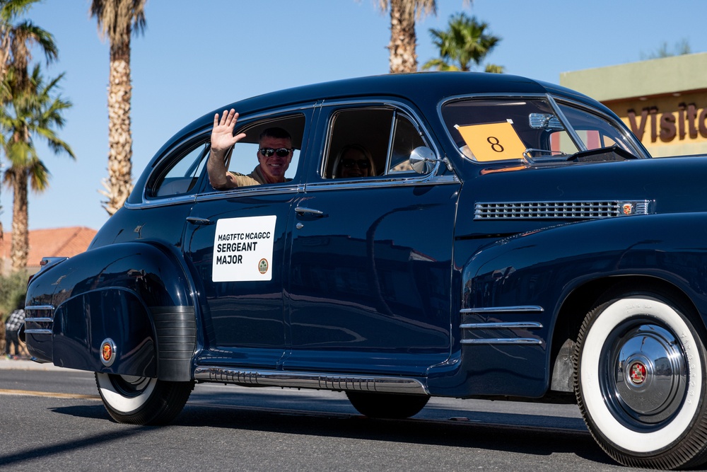 MCAGCC Marines march in Twentynine Palms’ 88th annual Pioneer Days Parade