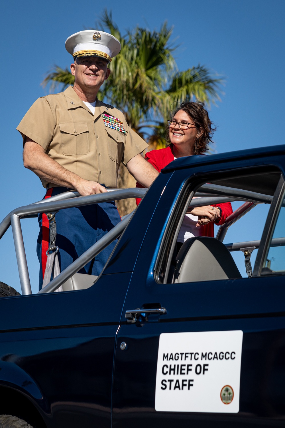 MCAGCC Marines march in Twentynine Palms’ 88th annual Pioneer Days Parade