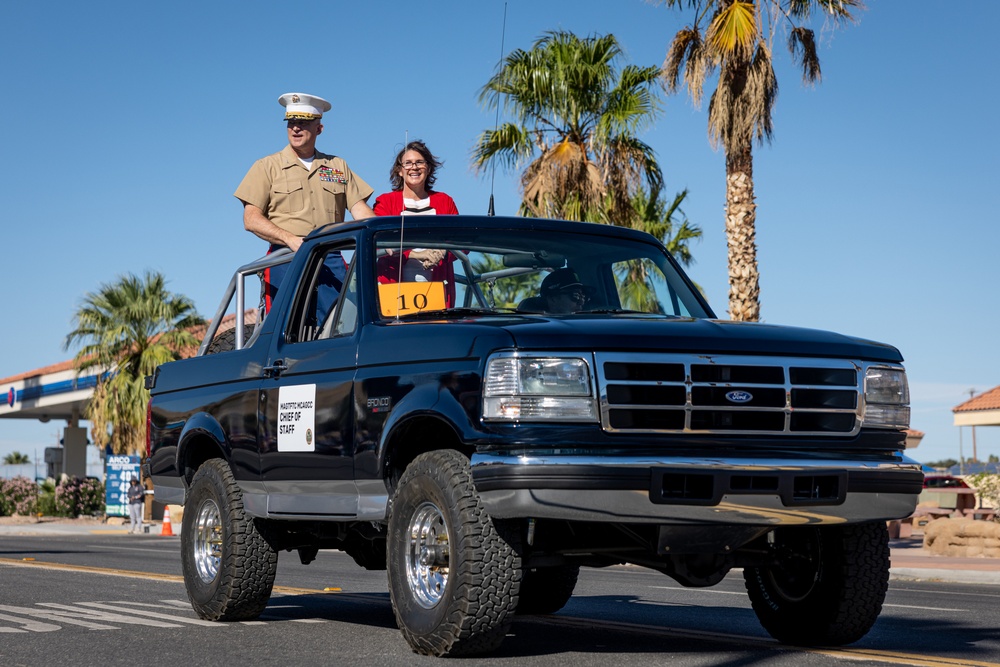 MCAGCC Marines march in Twentynine Palms’ 88th annual Pioneer Days Parade