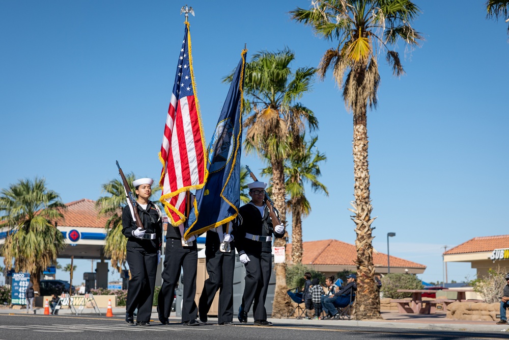 MCAGCC Marines march in Twentynine Palms’ 88th annual Pioneer Days Parade