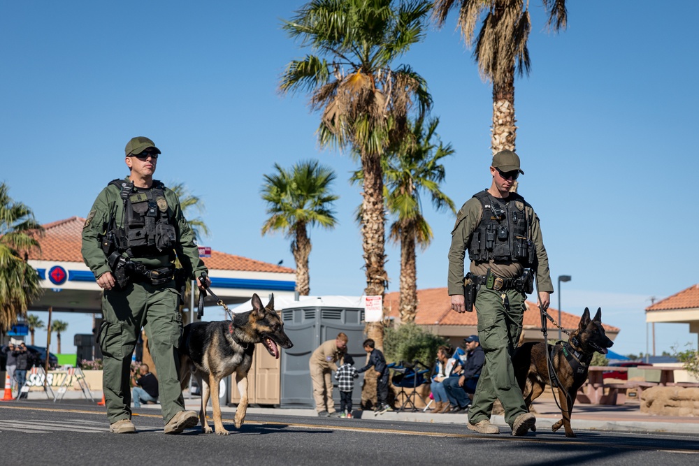 MCAGCC Marines march in Twentynine Palms’ 88th annual Pioneer Days Parade