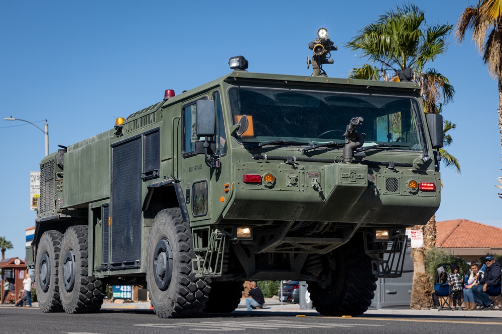 MCAGCC Marines march in Twentynine Palms’ 88th annual Pioneer Days Parade