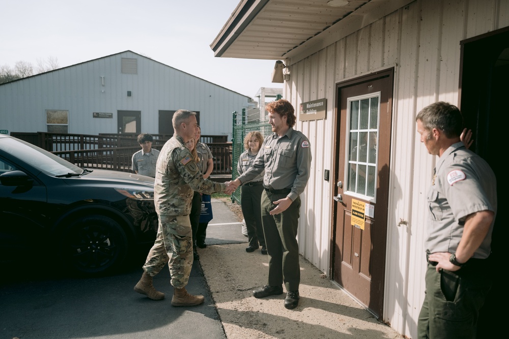 District Commander Makes First Visit to Mount Morris Dam