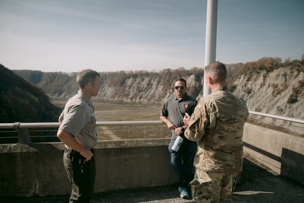 District Commander Makes First Visit to Mount Morris Dam