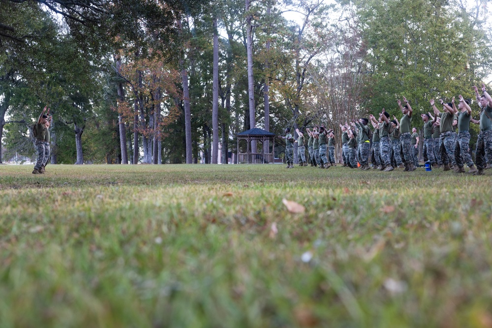 CLB-2 Conducts Battalion PT For Warrior Development Day