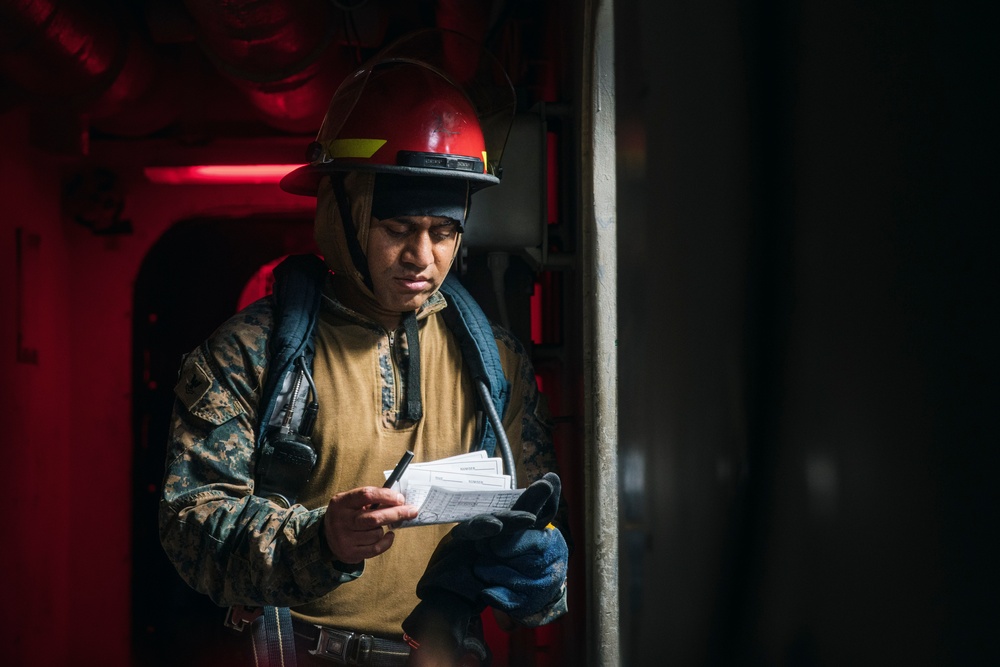 15th MEU Marines Participate in USS Boxer “damage control olympics” competition