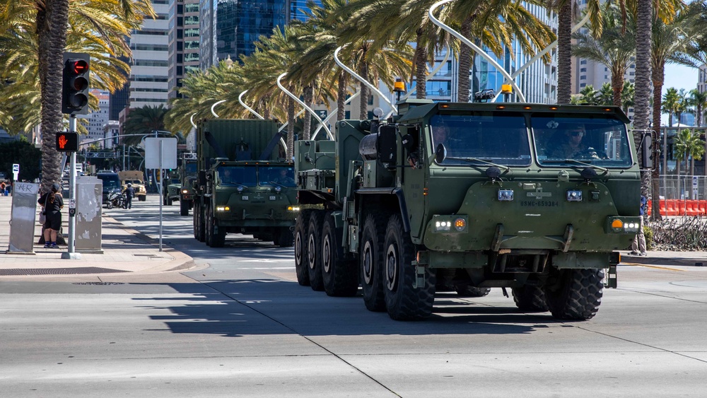 Marine Corps Equipment Arrives Downtown for Fleet Week San Diego