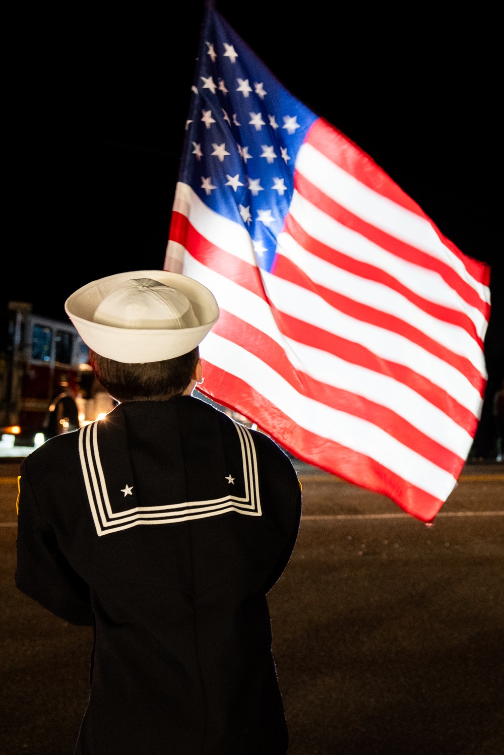 People Gather for Lt. Serena Wileman’s Procession