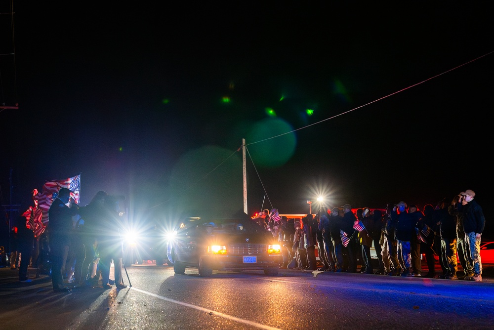 People Gather for Lt. Serena Wileman’s Procession