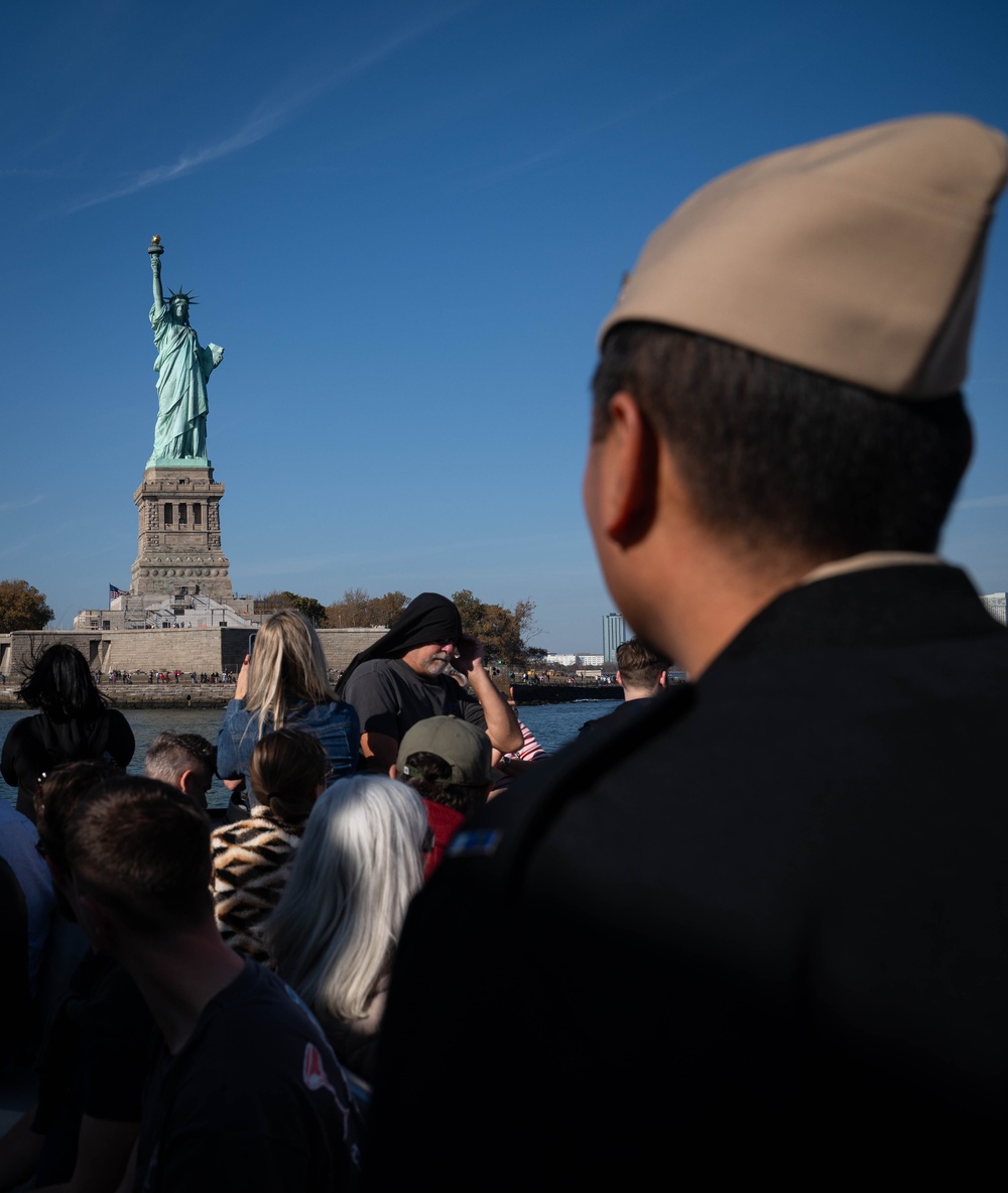 USS John Basilone Sailors Tour Statue of Liberty