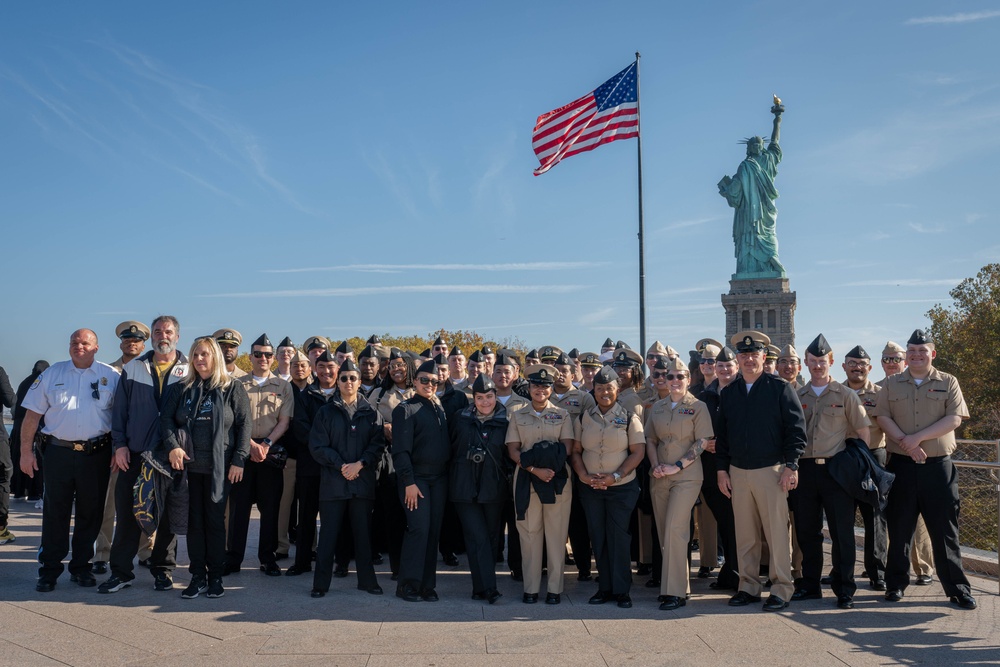 USS John Basilone Sailors Tour Statue of Liberty