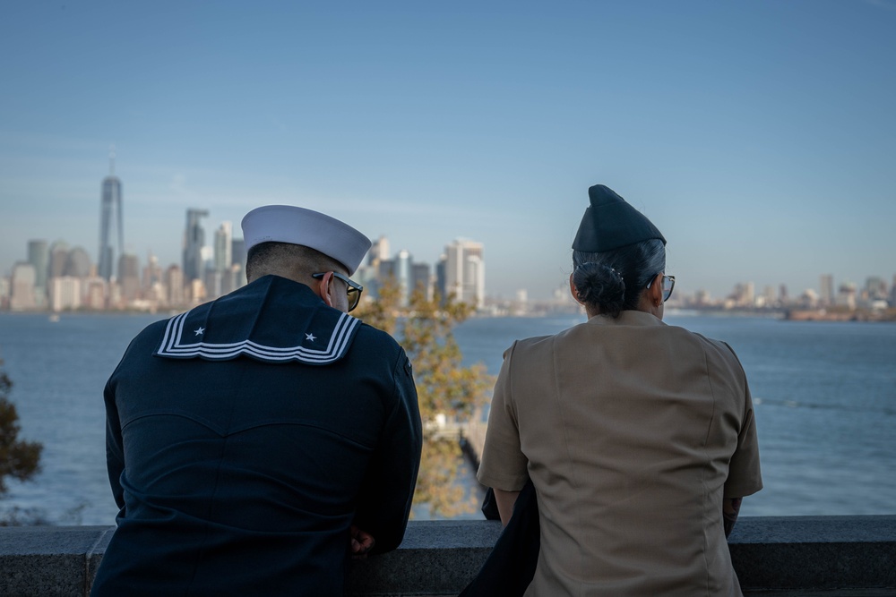 USS John Basilone Sailors Tour Statue of Liberty