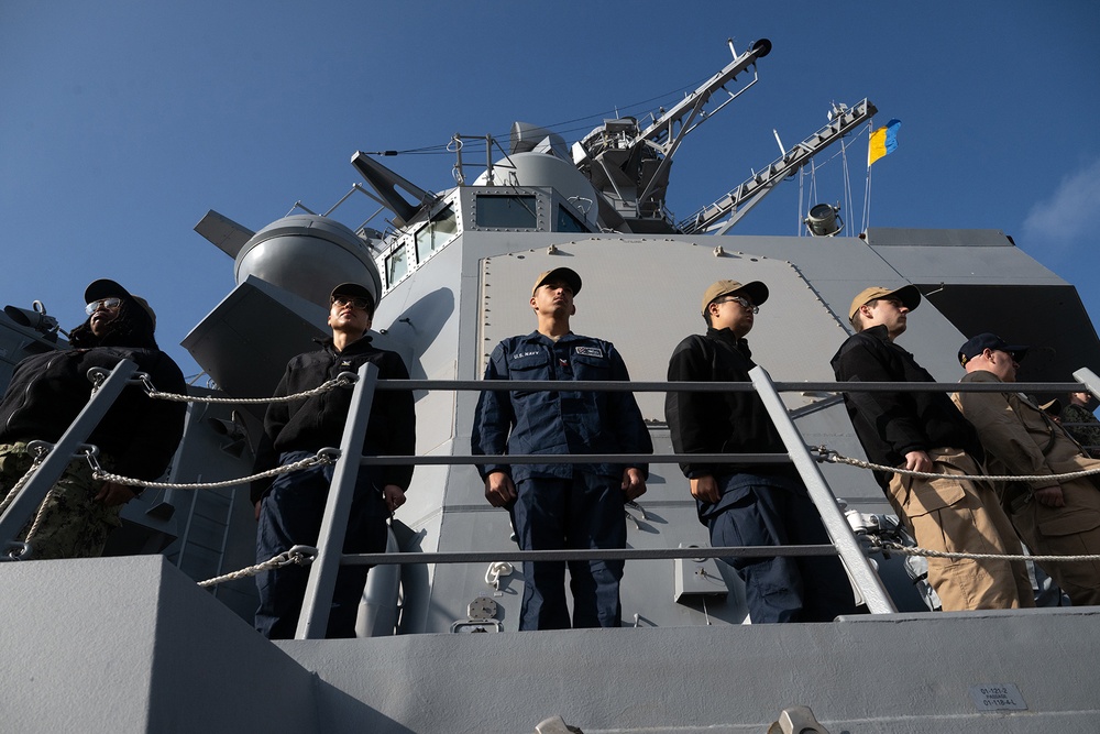 USS Basilone Arrives for Commissioning In NYC