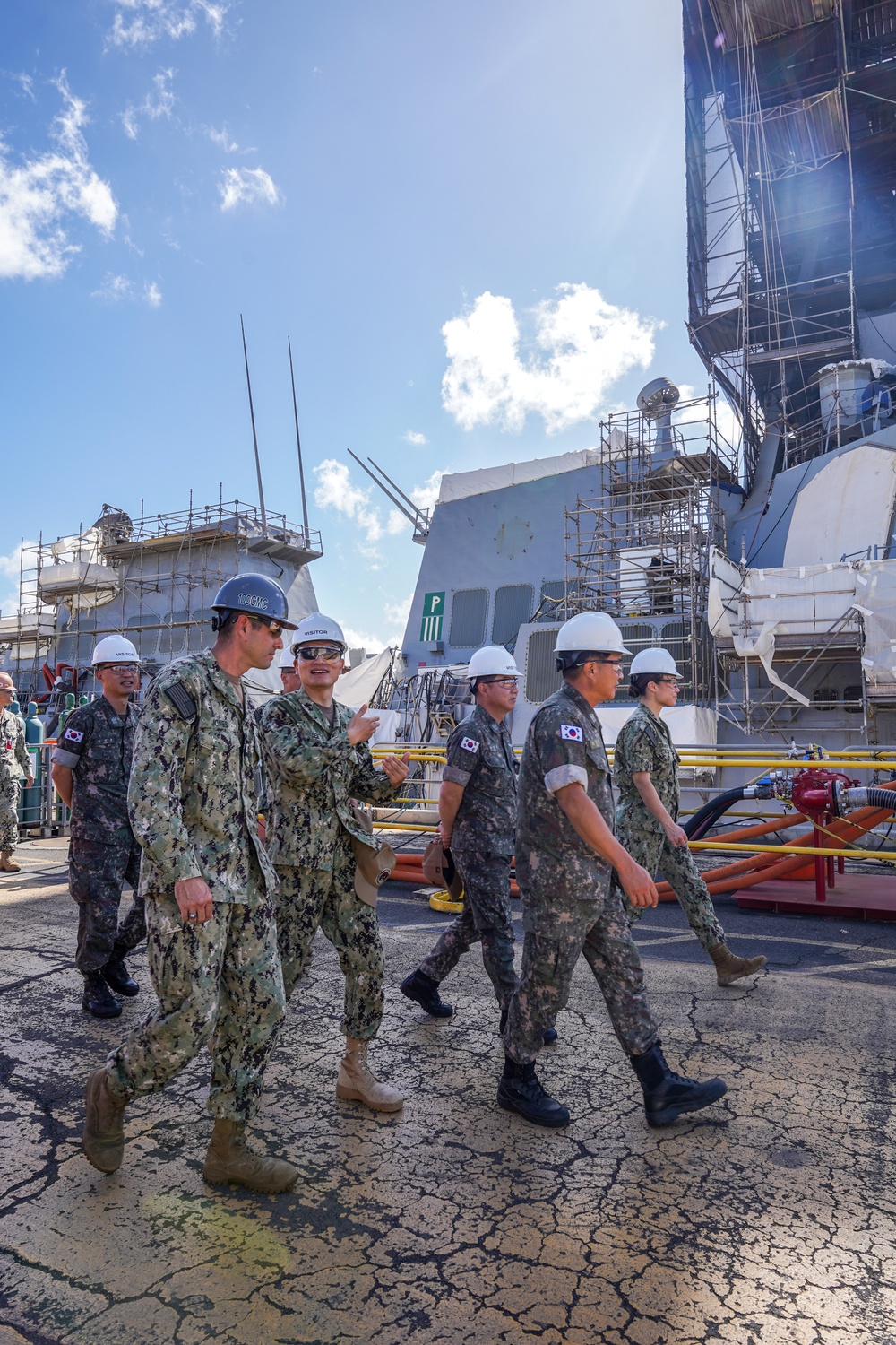 Fleet Master Chief of Republic of Korea visits Pearl Harbor Naval Shipyard