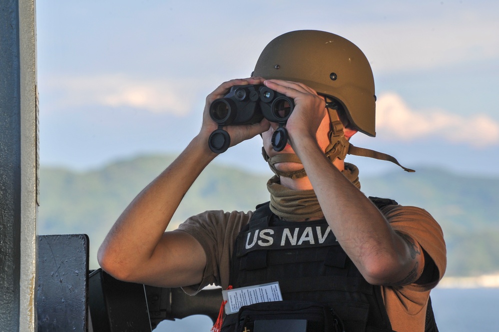 USS Frank Cable Departs Sasebo, Japan