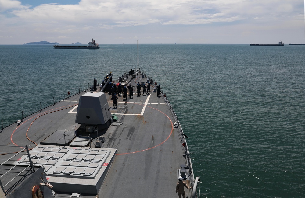 USS Dewey (DDG 105) Departs Lumut, Malaysia