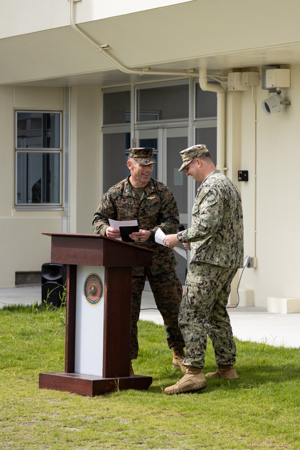 MCAS Futenma holds a ribbon cutting ceremony for a new barracks
