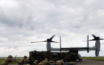 VMM-265, 1-1 ADA transport Patriot missiles aboard MV-22B Osprey