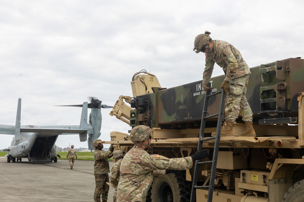 VMM-265, 1-1 ADA transport Patriot missiles aboard MV-22B Osprey