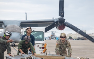 VMM-265, 1-1 ADA transport Patriot missiles aboard MV-22B Osprey