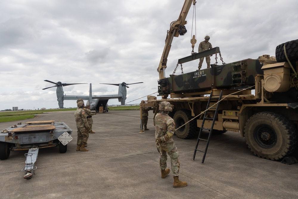 VMM-265, 1-1 ADA transport Patriot missiles aboard MV-22B Osprey