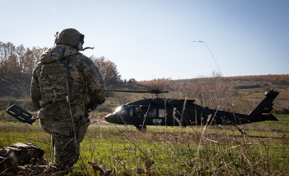 Kosovo Forces Conduct Helicopter Landing Site Clearing