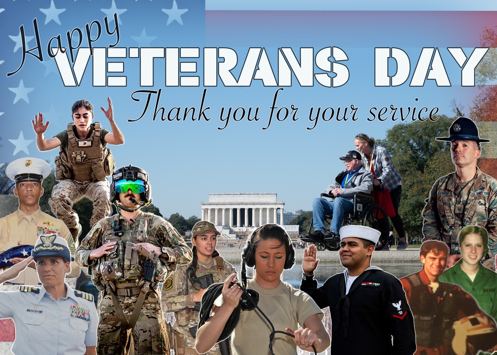 Veterans Day graphic for JBAB social media