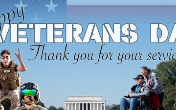 Veterans Day graphic for JBAB social media