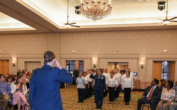 Air Force Services Center change of command ceremony at JBSA-Lackland, Texas, July 10, 2024