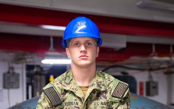 Engineman 3rd Class Tanner Kernan poses for a photograph