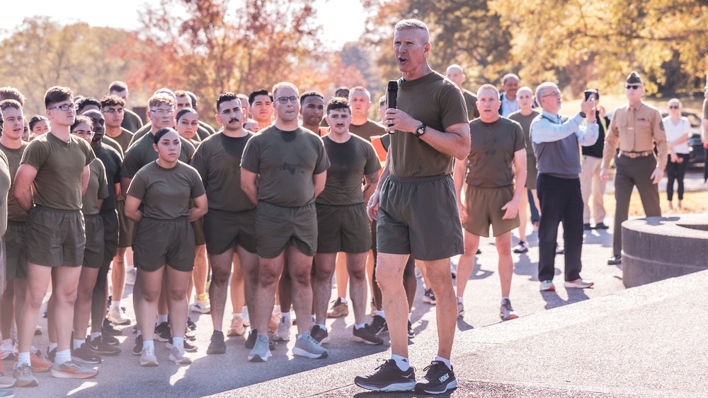 Commandant, Gen. Smith, Leads 249th Birthday Run