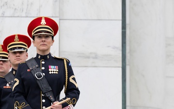 The U.S. Army Ceremonial Band supports Memorial Affairs in Arlington National Cemetery