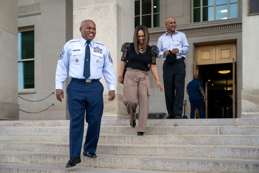 SEACNGB Tony L. Whitehead Receives Clap-Out at Pentagon