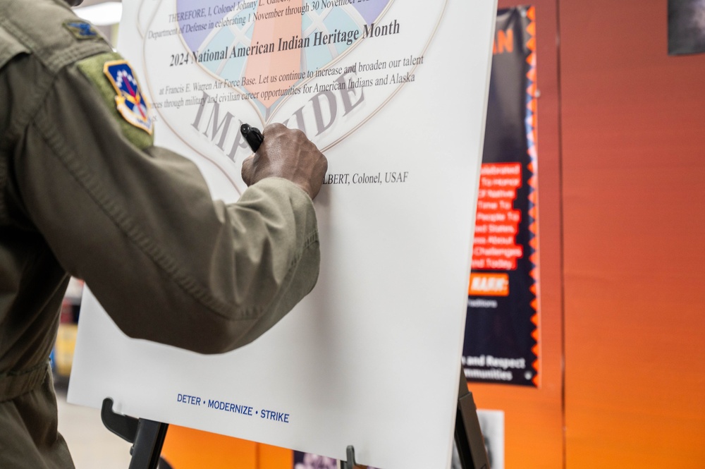 National American Indian Heritage Month Proclamation Signing at F.E. Warren Air Force Base