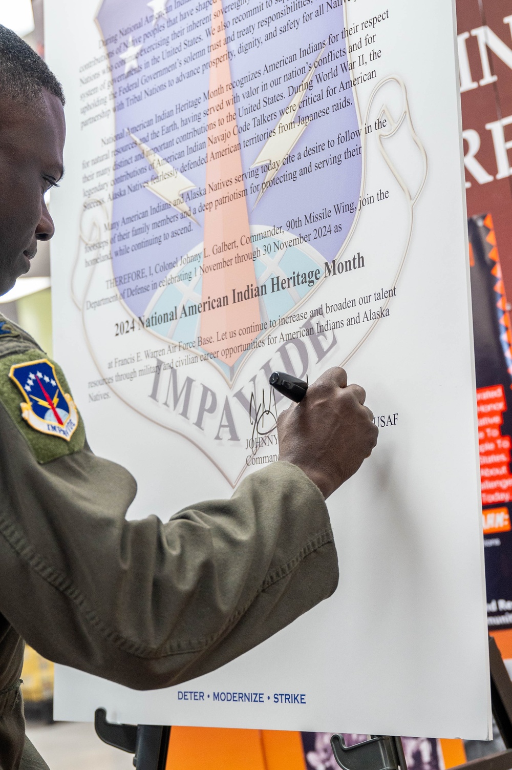 National American Indian Heritage Month Proclamation Signing at F.E. Warren Air Force Base