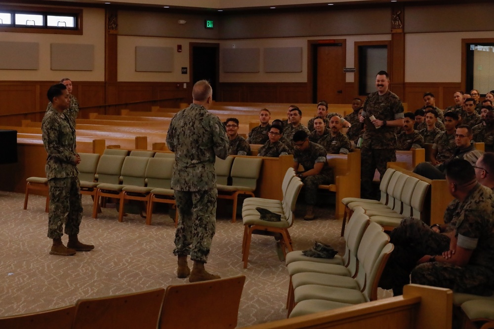 This Is Navy Medicine: General Surgeon meets all MCBH Corpsmen;